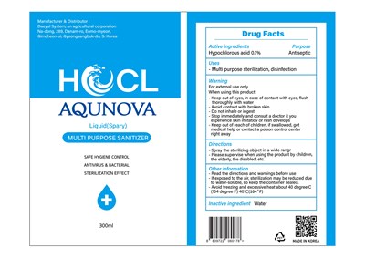 300ml Ndc: 80542-201-04 Label (04 Aqunova. Water Innovation 300ml Label)